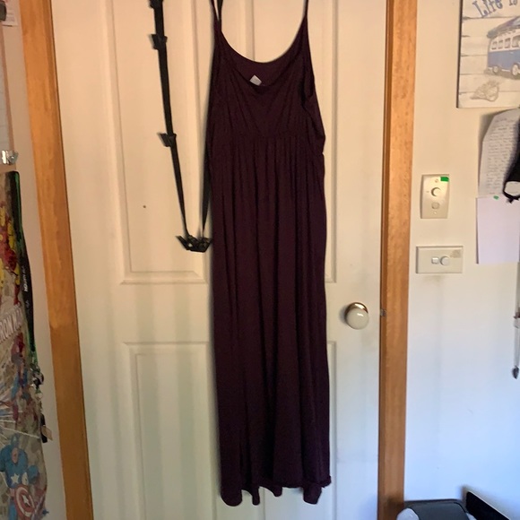 Maxi Plum Purple Spaghetti straps SIZE L - Picture 4 of 5